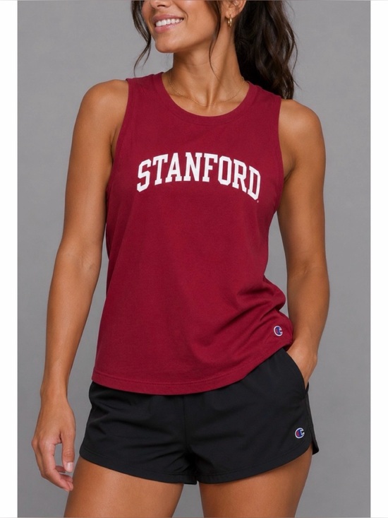 Champion Tops - CHAMPION • Red/White Stanford University Tank Top, M